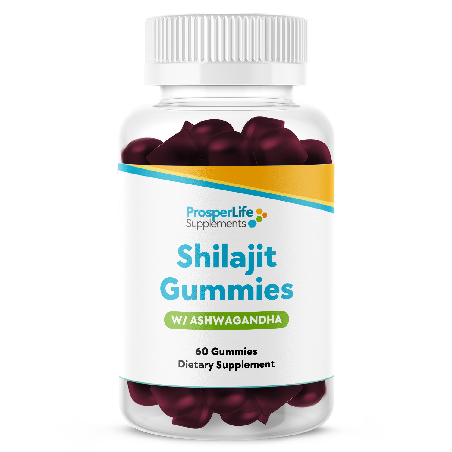 Bottle of Premium Shilajit Gummies w/Ashwagandha