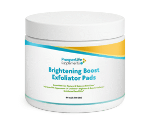 Bottle of Brightening Boost Exfoliator Pads