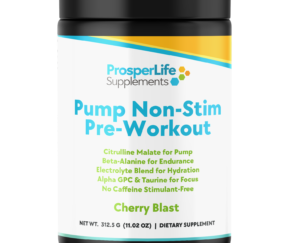 Bottle of Non-Stim Pre workout- Cherry Flavored